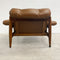 Mid Century Brazilian Rosewood And Leather Armchair and Footstool