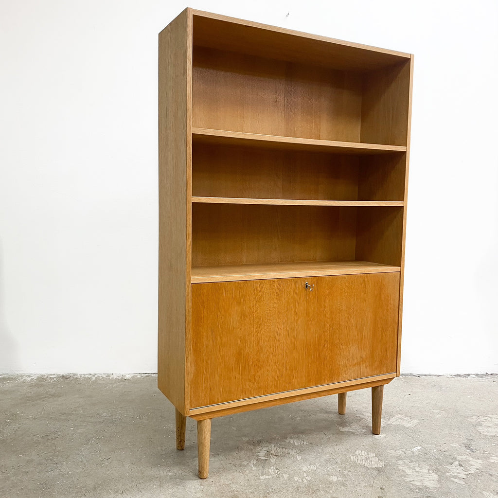 Mid Century Danish Bookshelf With Cabinet