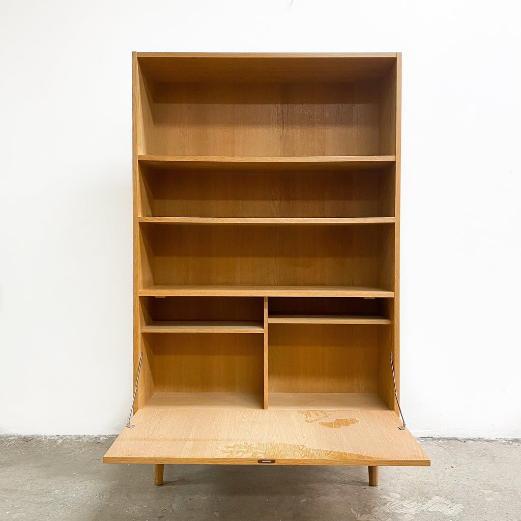 Mid Century Danish Bookshelf With Cabinet