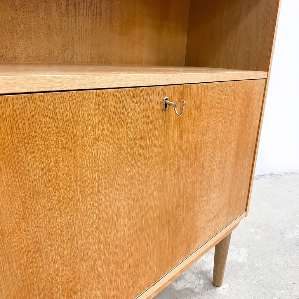 Mid Century Danish Bookshelf With Cabinet