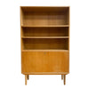 Mid Century Danish Bookshelf With Flap Down Cabinet