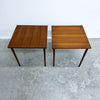 Mid Century Danish Square Teak Side Tables