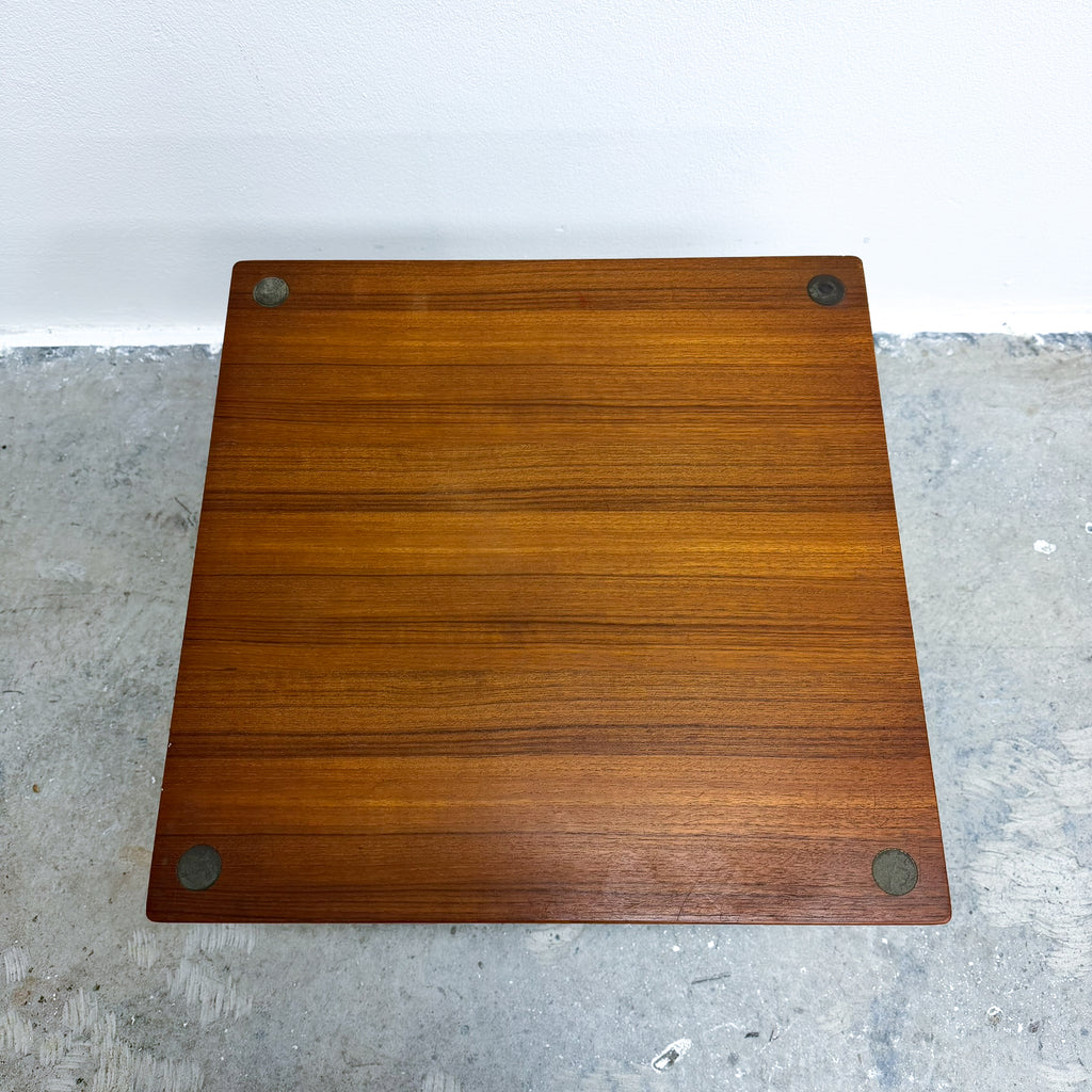 Mid Century Danish Square Teak Side Tables