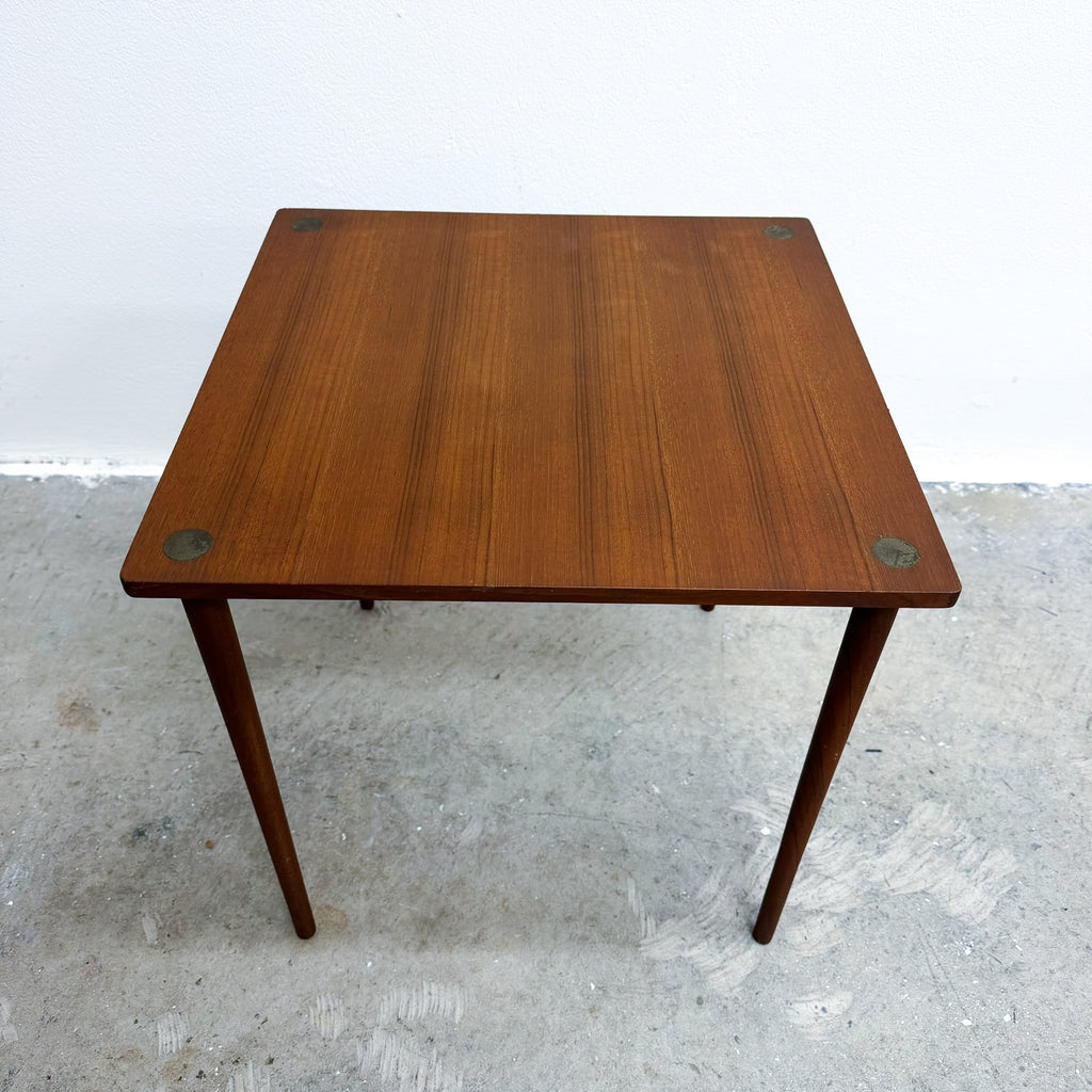 Mid Century Danish Square Teak Side Tables