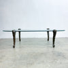 Mid Century Hollywood Regency Glass Coffee Table