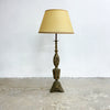 Mid Century Large Ornate Brass Table Lamp With Shade