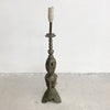 Mid Century Large Ornate Brass Table Lamp With Shade