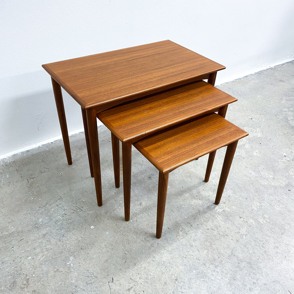 Mid Century Parker Nesting Nest Of 3 Side Tables 