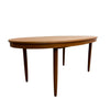 Mid Century Teak Oval Extension Dining Table - Restored