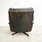 Mid Century Tessa T21 Black Leather Swivel Armchair