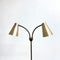 Mid century 50 60s  Twin Light Gooseneck Floor Lamp With Side Table
