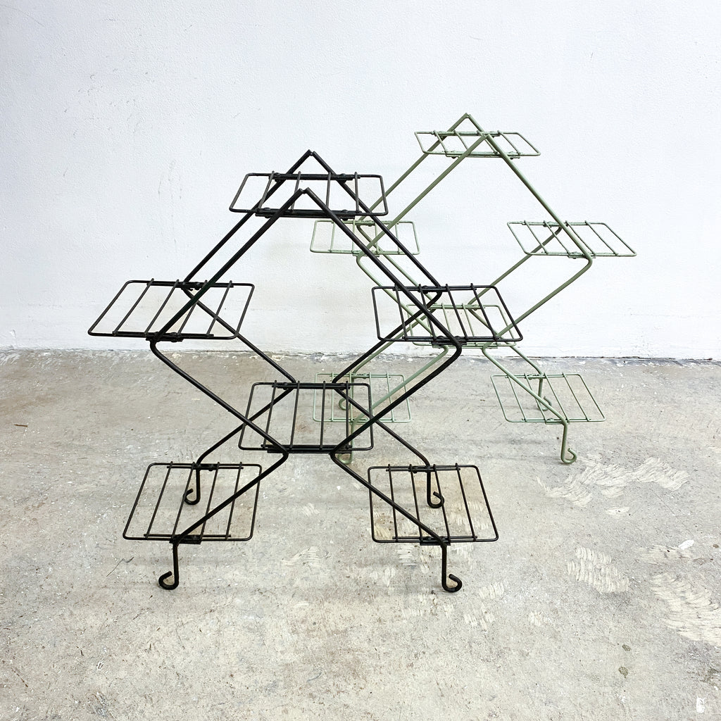 Mid century Modern Metal Wire 4 Tier Plant Stand