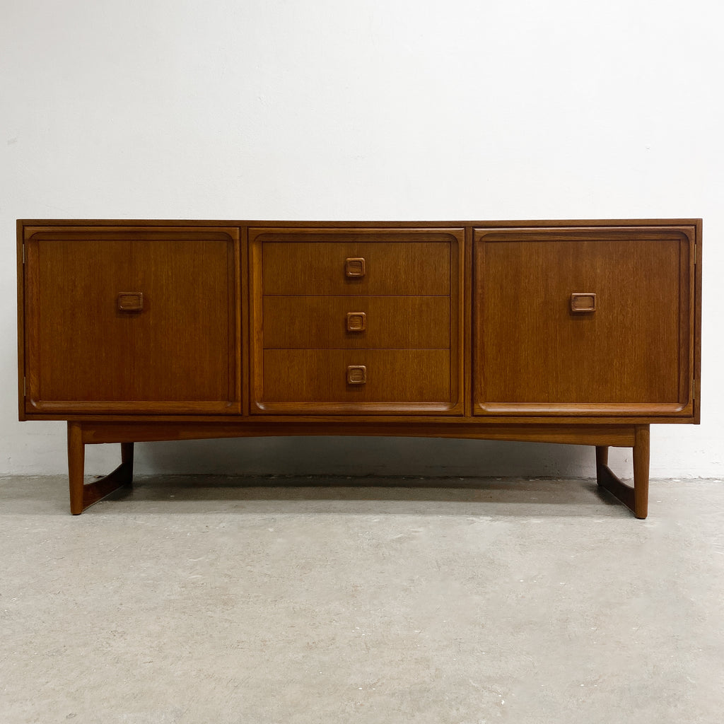 Mid century Parker Teak Square Handled Sideboard