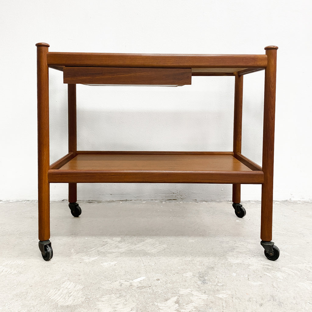 Mid Century Parker Teak Drinks Cocktail Trolley