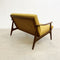 Mid century Parker Rattan Back Two Seater Sofa Lounge