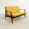 Mid century Parker Rattan Back Two Seater Sofa Lounge