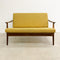 Mid century Parker Rattan Back Two Seater Sofa Lounge