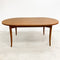 Mid Century Parker Teak Oval Extension Dining Table