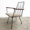 Mid Century Metal Frame Occasional Chair