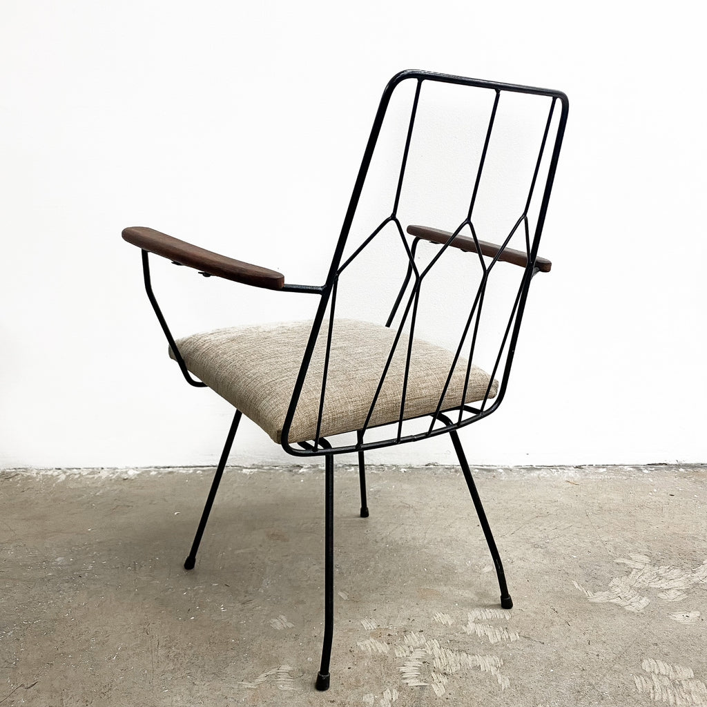 Mid Century Metal Frame Occasional Chair