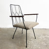 Mid Century Metal Frame Occasional Chair