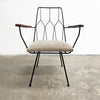 Mid Century Metal Frame Occasional Chair