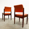 Six Original 1960's Orange Chiswell Dining Chairs