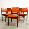 Six Original 1960's Orange Chiswell Dining Chairs