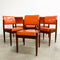 Six Original 1960's Orange Chiswell Dining Chairs