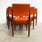 Six Original 1960's Orange Chiswell Dining Chairs