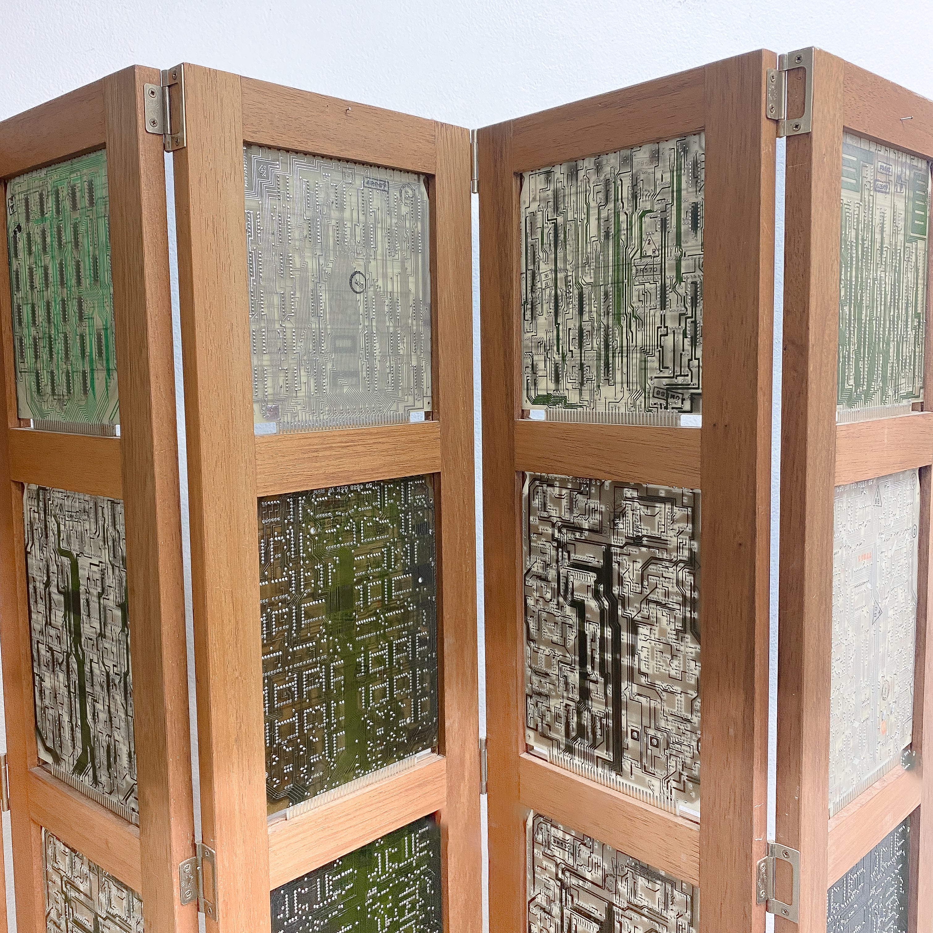 Mid Century Hitech 'Circuit Board' Folding Room Divider Screen– The ...
