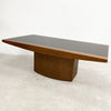 Modernist Brutalist Late 1970s Glass Top Coffee Table