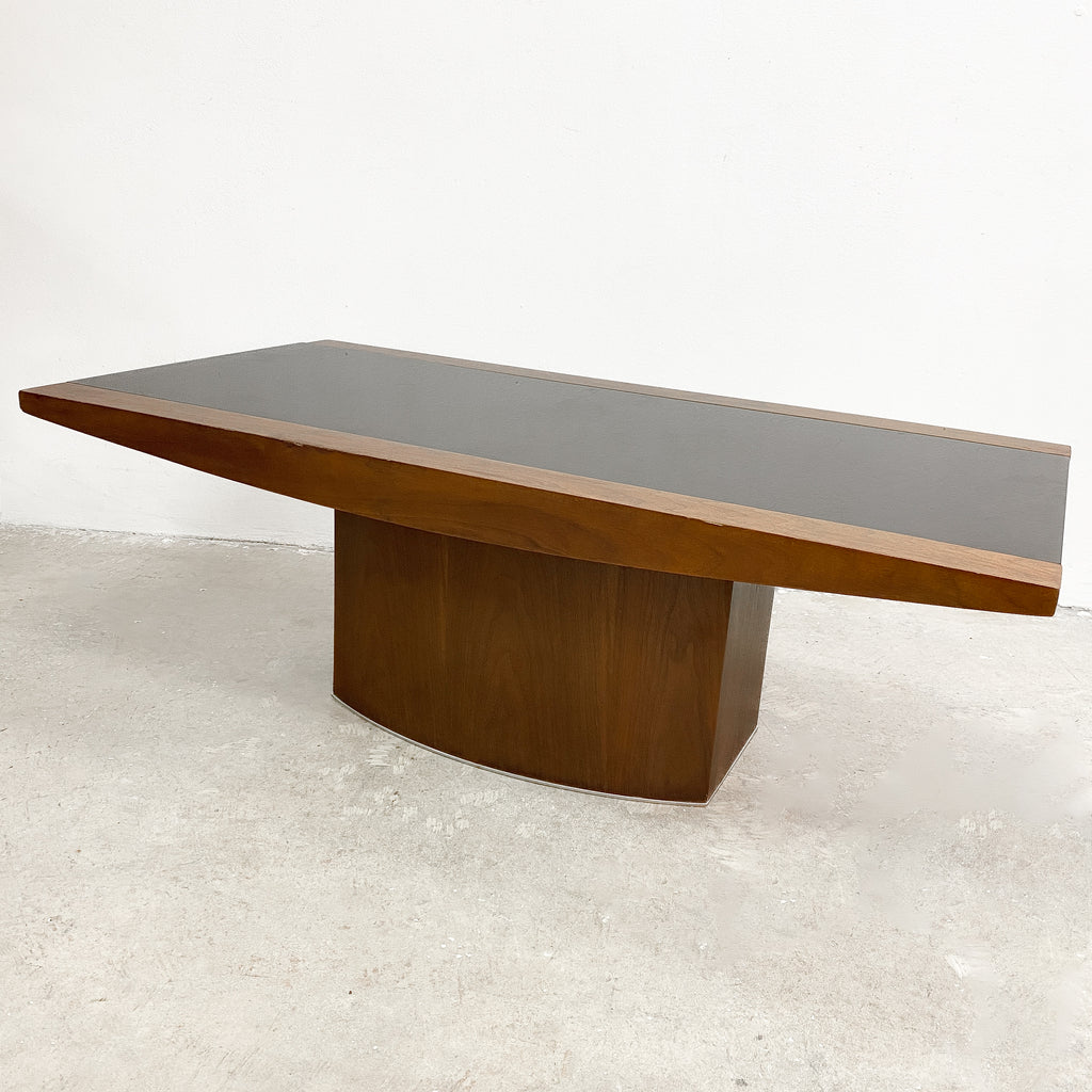 Modernist Brutalist Late 1970s Glass Top Coffee Table