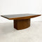 Modernist Brutalist Late 1970s Glass Top Coffee Table