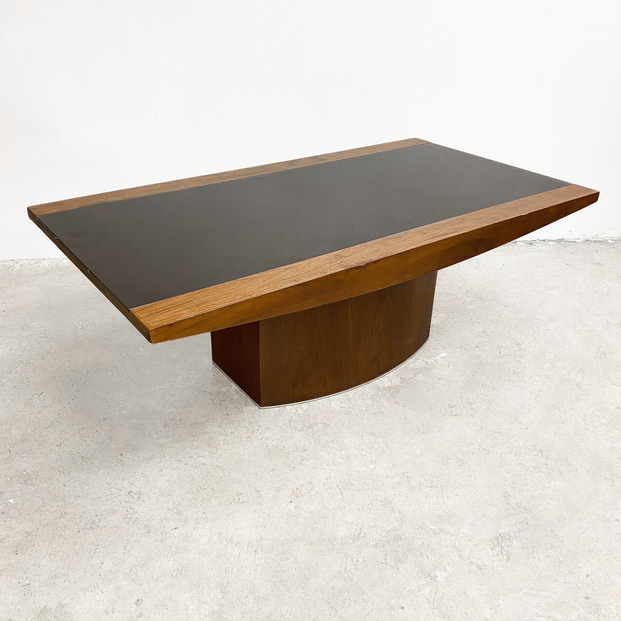 Modernist Brutalist Late 1970s Glass Top Coffee Table– The Design Ark