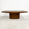 Modernist Brutalist Late 1970s Glass Top Coffee Table