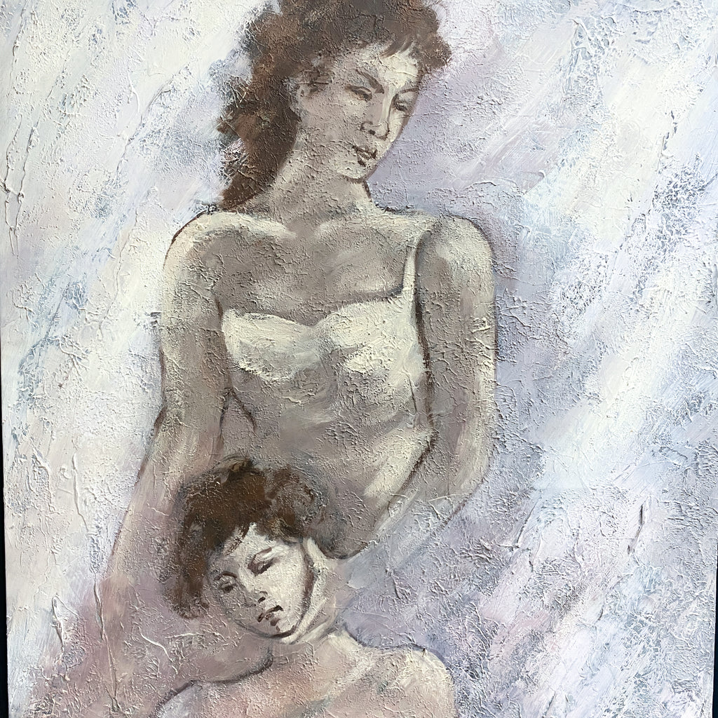 Mother and Son Acrylic Painting