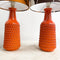 Orange Italian Ceramic Lamp With Circle Shade