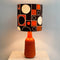 Orange Italian Ceramic Lamp With Circle Shade