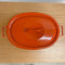 Vintage 1970s Orange Enamel Ware Seppo Mallat Arabia Finland Finel Oval Pot – Never Used!