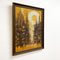 Original Abstract Cityscape Oil On Board Signed Painting