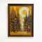 Original Abstract Cityscape Oil On Board Signed Painting