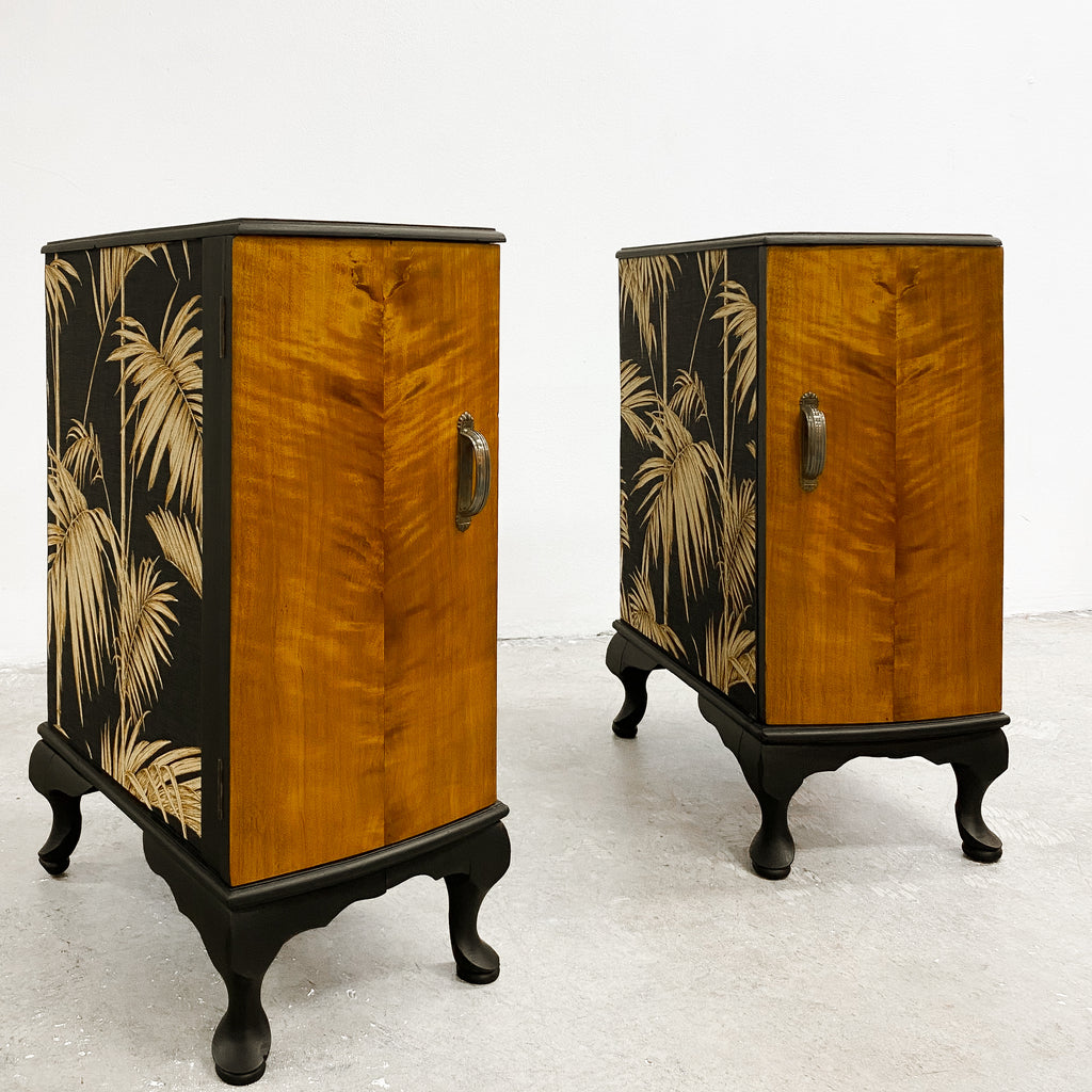 Pair Of Original Art Deco Upcycled Bedsides