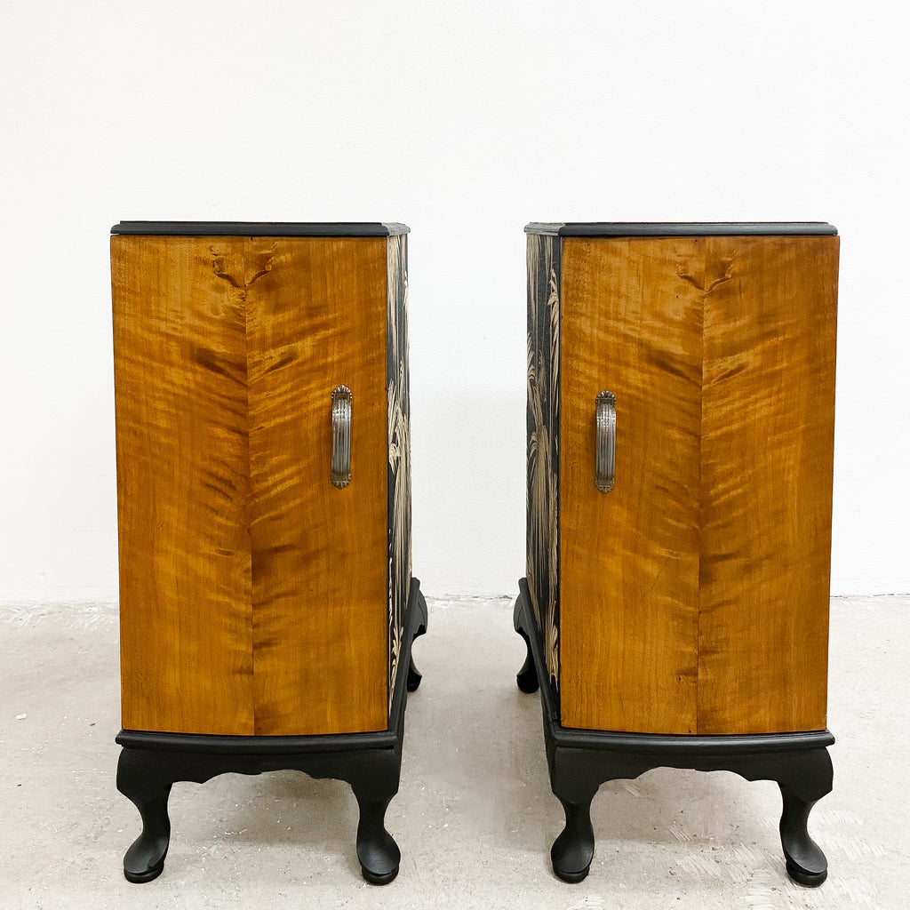 Pair Of Original Art Deco Upcycled Bedsides