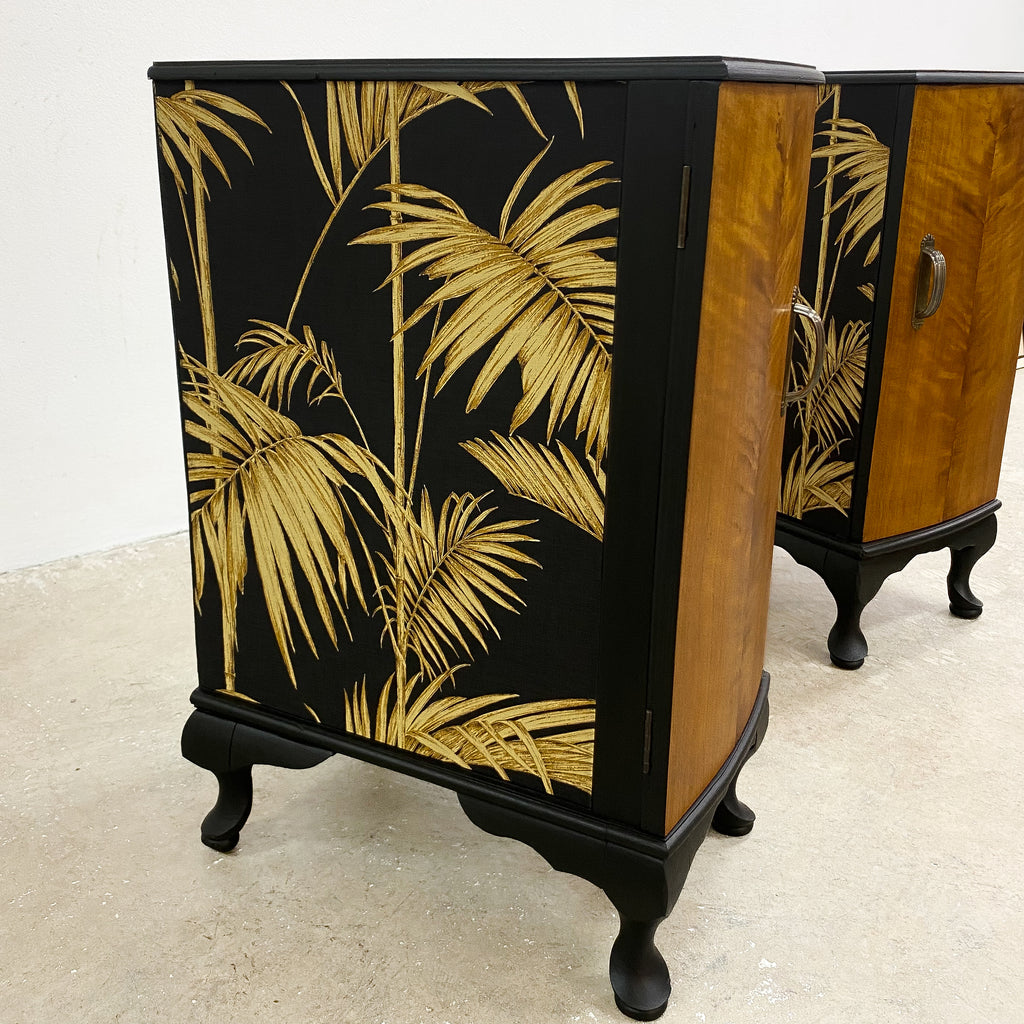 Pair Of Original Art Deco Upcycled Bedsides