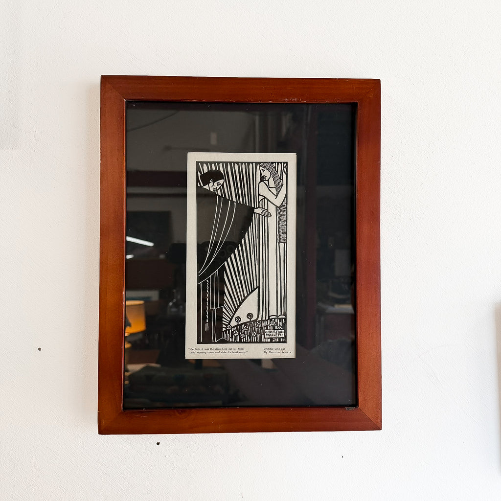 Original Lino Cut Print By Australian Artist Christian Waller