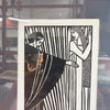 Original Lino Cut Print By Australian Artist Christian Waller