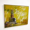 Original Mid Century Lee Reynolds ''Lighthouse''  Impressionist Oil Painting