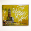 Original Mid Century Lee Reynolds ''Lighthouse''  Impressionist Oil Painting