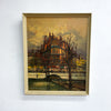 Original Mid Century Oil Painting Of Parisian Cityscape